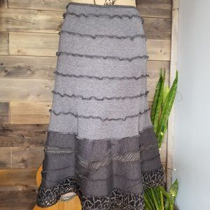 Selma Karaca Grey Spiral Skirt size M/L